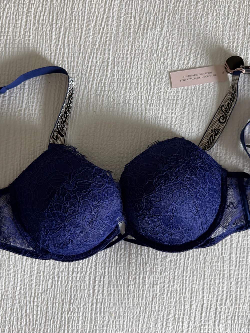 Victoria's Secret Royal Blue Lace Push-Up Bra